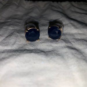 C Wonder Crystal Stud Navy Earrings